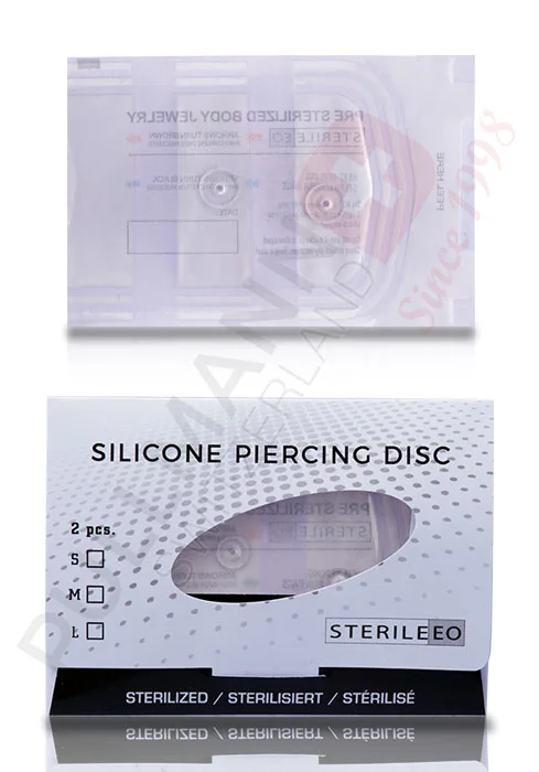 Medical Silikon Piercing-Discs (Paar), steril
