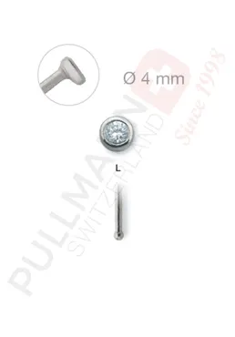 Titan Nasenstecker mit 4mm Zirkonia