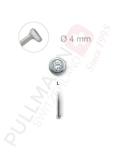 Titan Nasenstecker mit 4mm Zirkonia