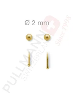 Gold-PVD Nasenstecker mit Ball