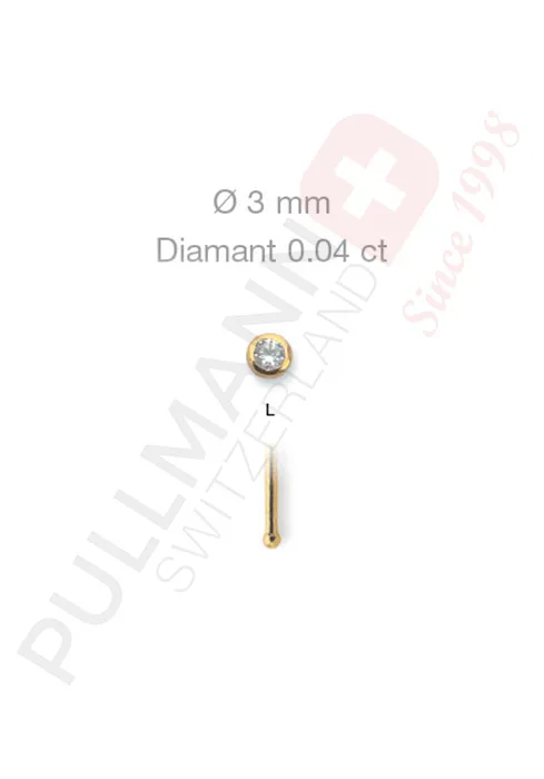 18K Gold Nasenstecker mit Diamant
