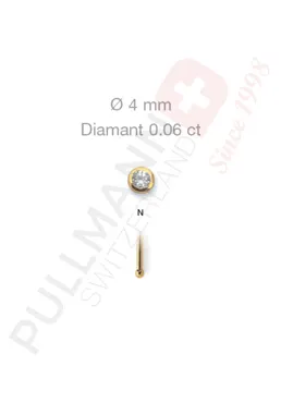 18K Gold Nasenstecker mit Diamant