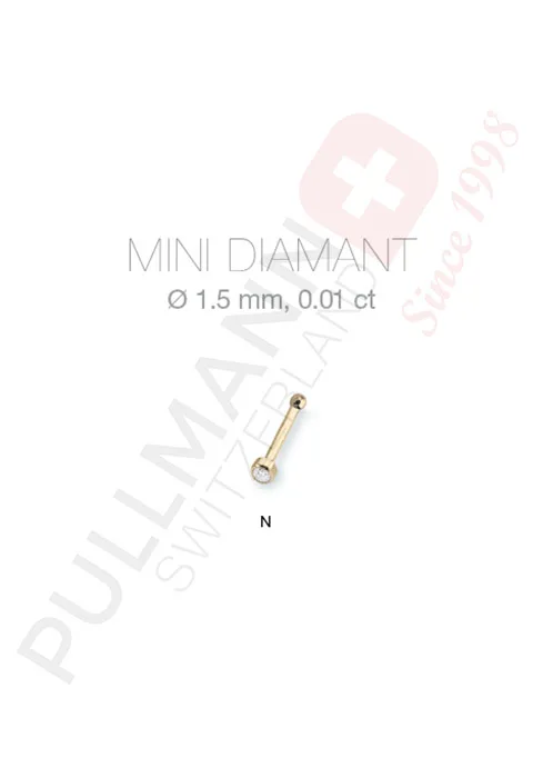 18K Gold Nasenstecker mit Diamant