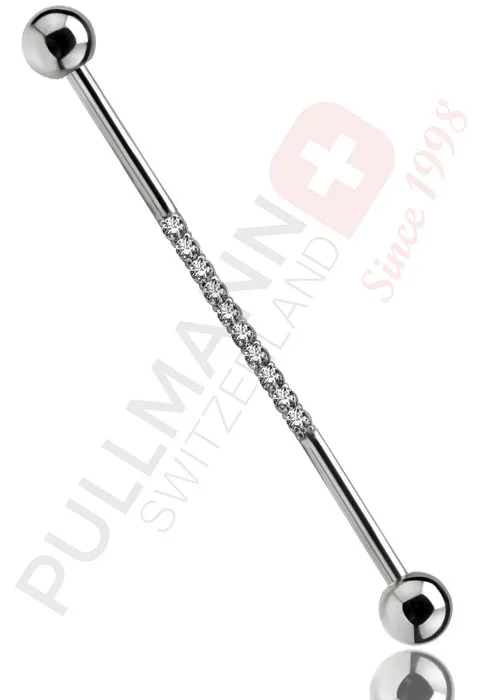 Industrial Barbell mit Zirkonia