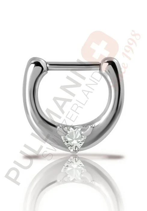 Septum Klicker mit Crystal Teufelsherz