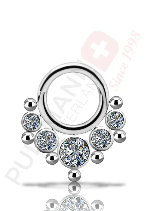 Devilheart® Titan Cluster Klicker mit Zirkonia