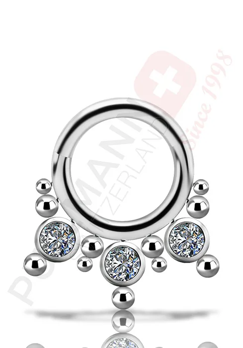 Devilheart® Titan Cluster Klicker mit Zirkonia