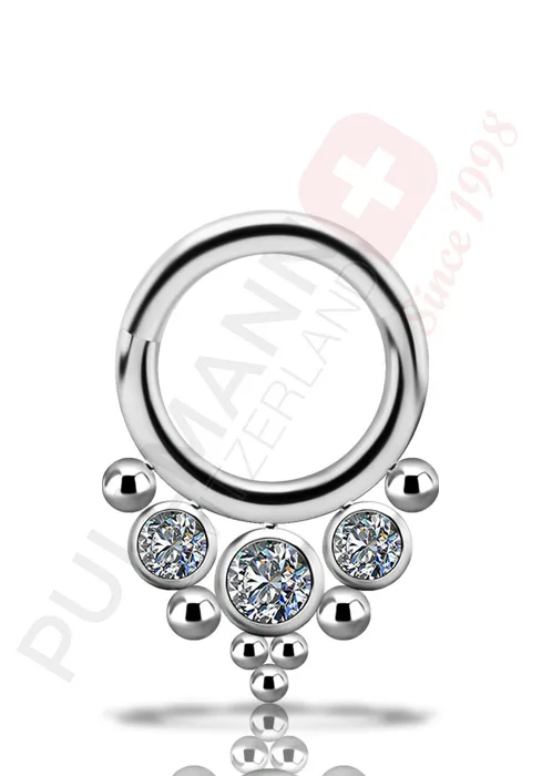 Devilheart® Titan Cluster Klicker mit Zirkonia