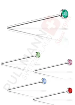 Titan Nasenstecker mit Crystal